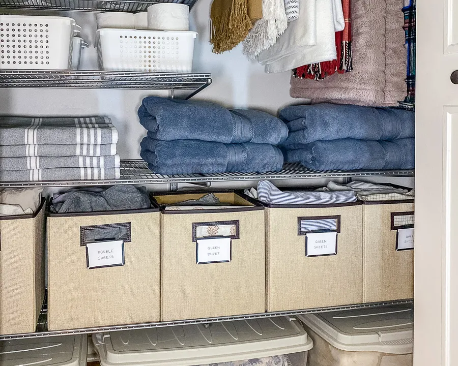 hallway linen closet organizing ideas