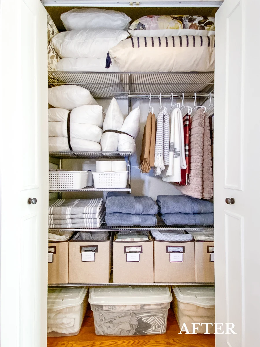 hallway linen closet organizing ideas