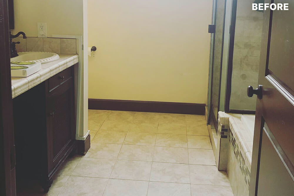 bathroom before