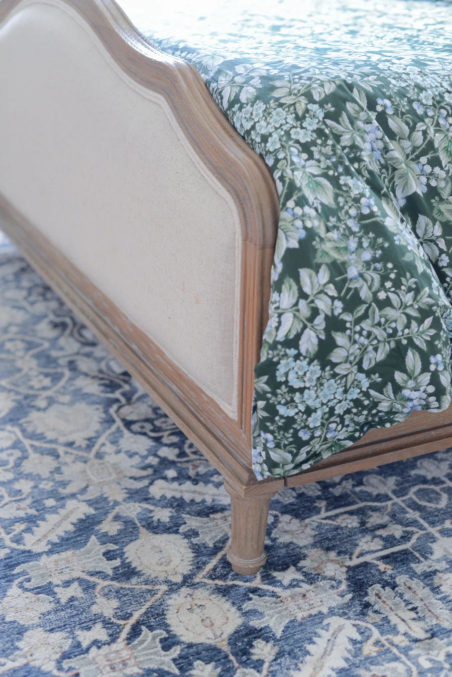 blue oriental rug, traditional blue bedroom rug