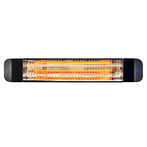 Devola Electric Infrared Patio Heater Wall Mounted 2000w | Ip65 Waterproof | Wifi Enabled Radiant Low Energy Heater for Garden | Outdoor & Indoor | 24hr Timer | Led Display, Remote Control (dvph2000b)