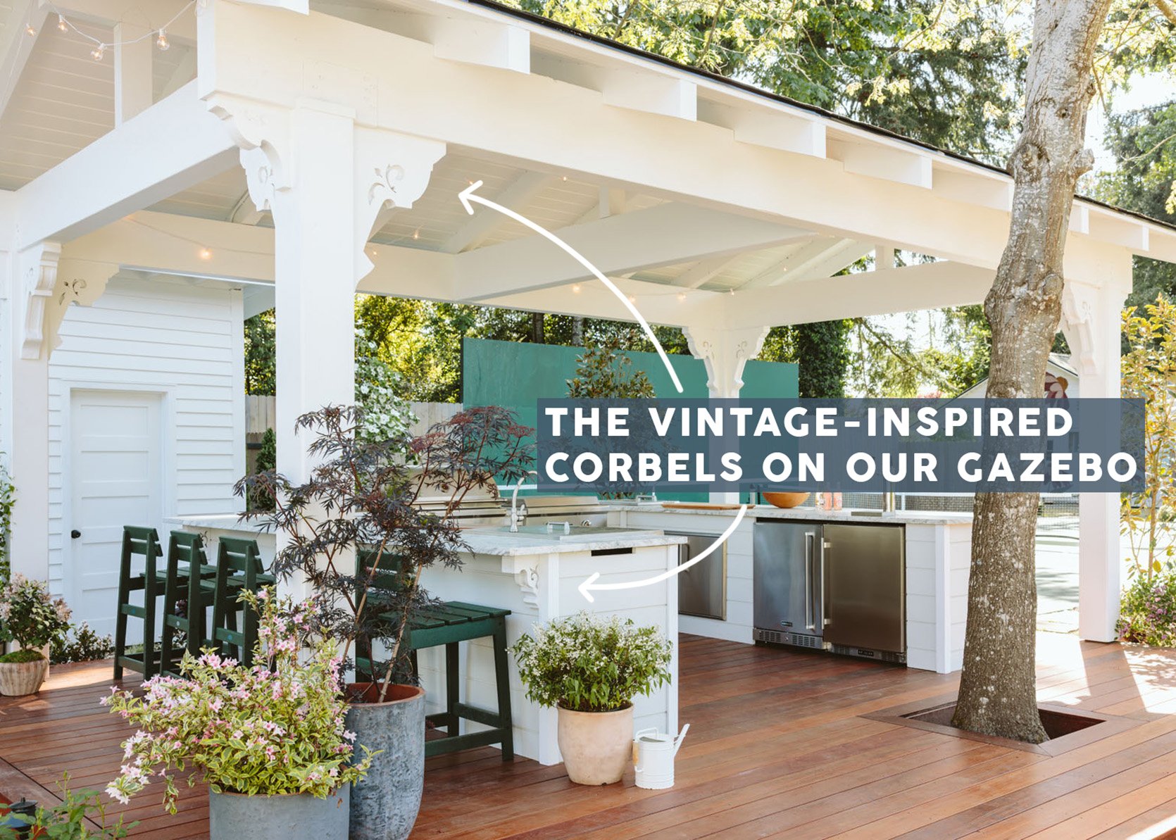 How We Made Vintage-Inspired Corbels For The Outdoor Kitchen Gazebo