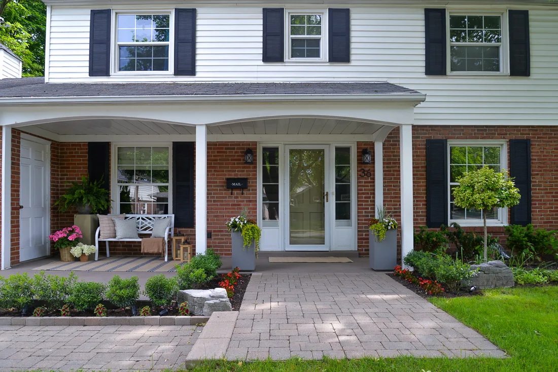 front door refresh, front porch decor, front door update ideas