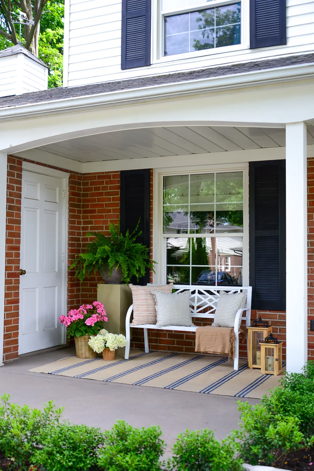 front door refresh, front porch decor, front door update ideas