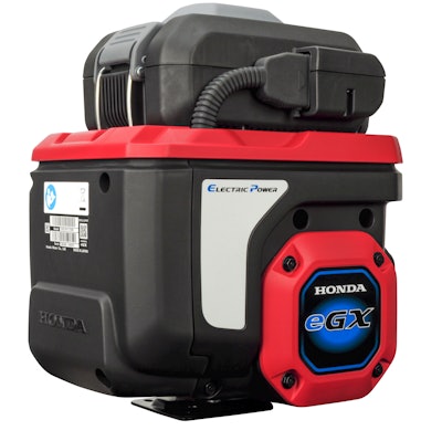 Announced in June 2021, the Honda eGX is a lithium-ion battery-powered motor designed to be incorporated into commercial OEM power equipment products for indoor and outdoor use.