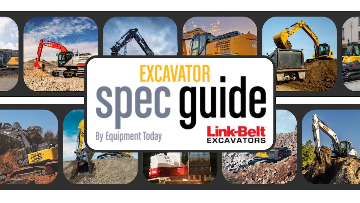 Equipment Today Releases 2025 Excavator Spec Guide