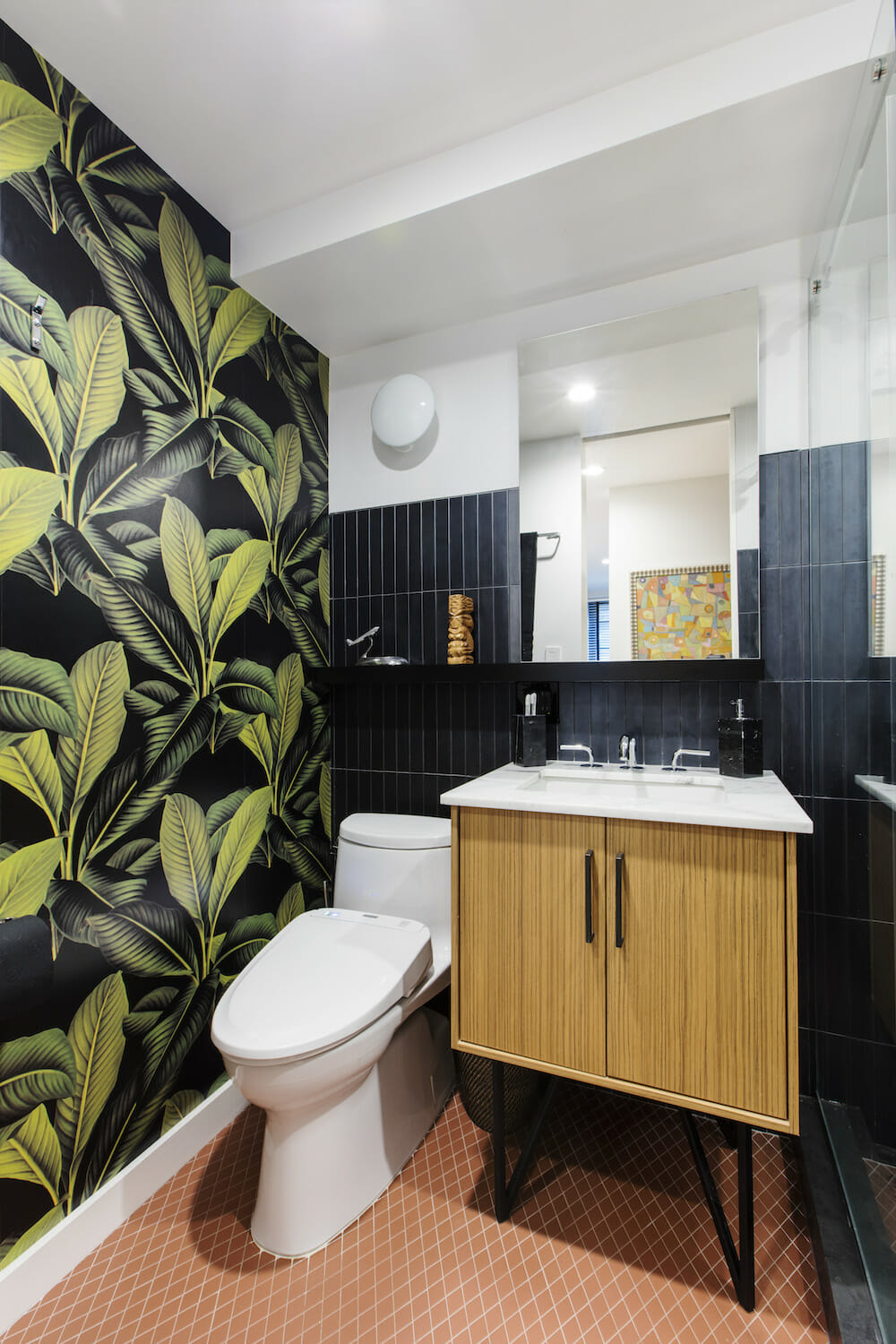 wallpaper, bathroom, home, design, renovation