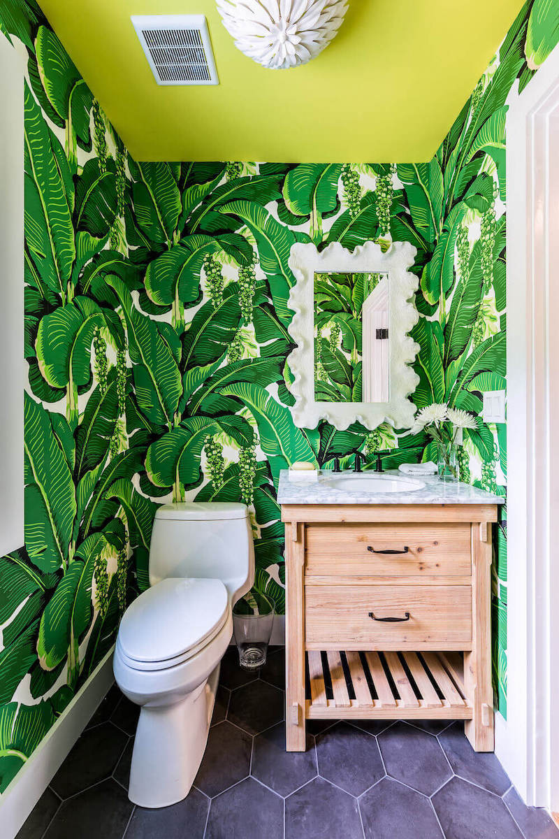 wallpaper powder room