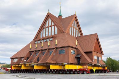 Mammoet Relocates Historic Kiruna Church in One Piece