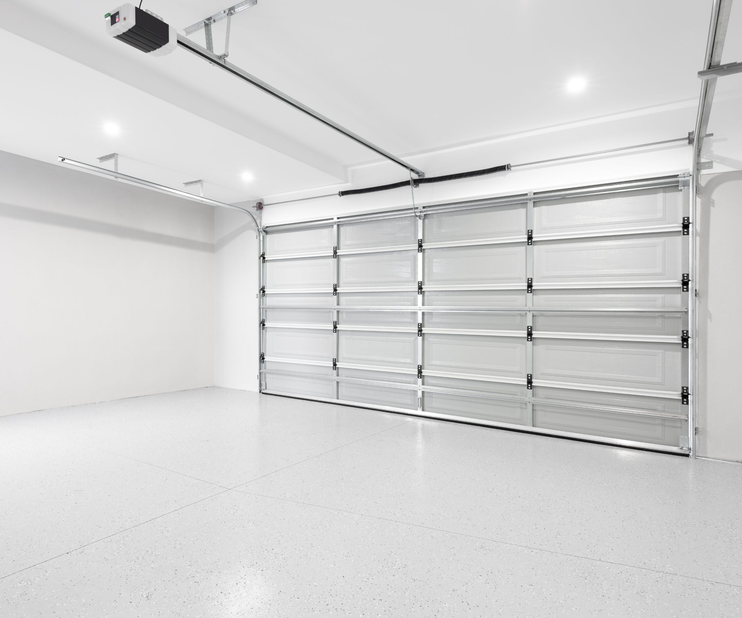 Modern brand new home garage interior background