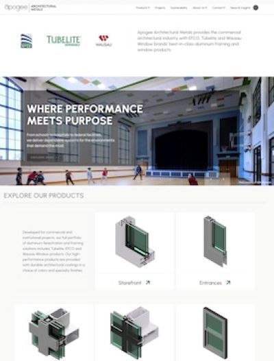 Apogee Architectural Metals Launches New Website