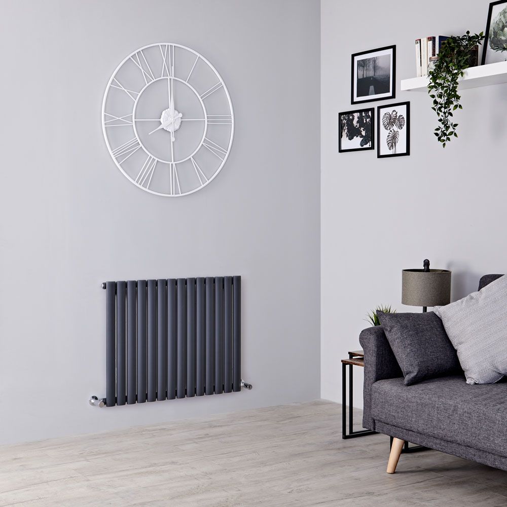 Milano Aruba - Anthracite Horizontal Designer Radiator - Choice of Size