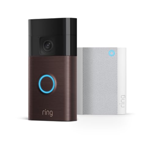 Ring Battery Video Doorbell (2024 Release) + Chime | Diy Wireless Video Doorbell Camera | Head-To-Toe View | Easy to Install (5 Min) | With Built-In Battery I 30-Day Free Trial of Ring Home
