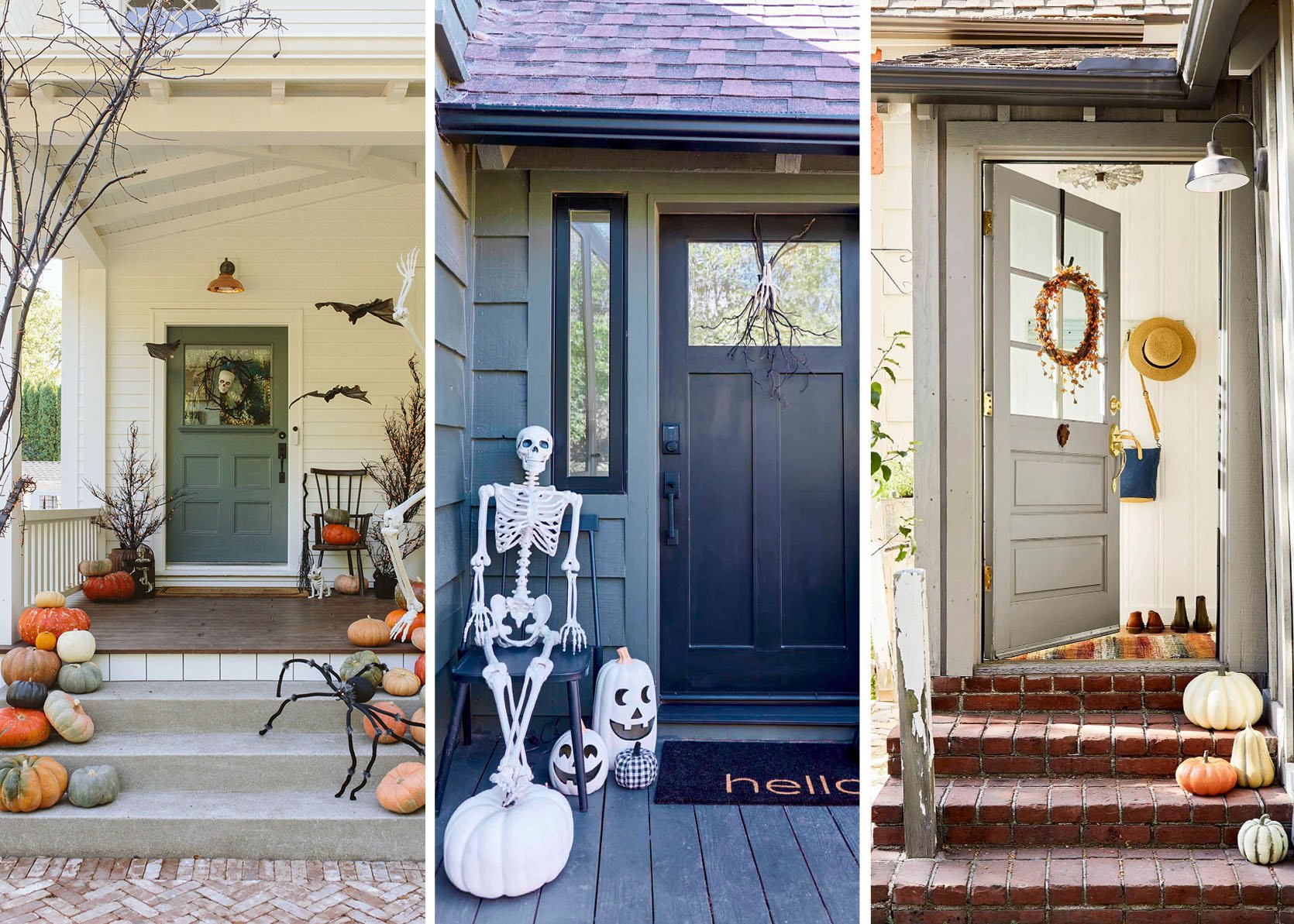 5 “Grab & Go” Fall Front Door Decor Combos (Halloween Too:))