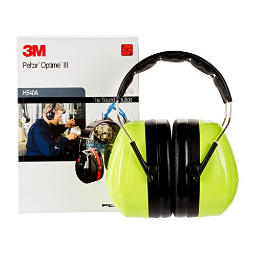 3m Peltor Optime Iii Ear Muffs, Headband, Comfortable, Ear Protection, 35 Db, Hi-Viz, H540a-461-Gb