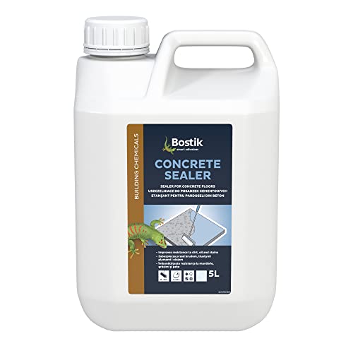 Bostik Concrete Sealer 5l - Quick Drying Waterproof Concrete Sealer for Garage & Utility Floors - Dries Clear