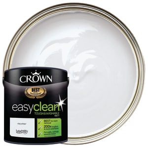 Crown Easyclean Matt Emulsion Paint - Clay White - 2.5l