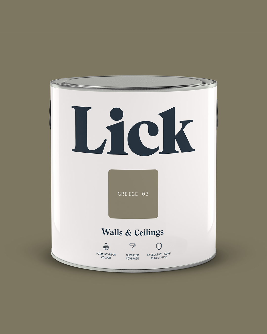 Greige 03: Dark Greige Paint - Matt Emulsion Paint