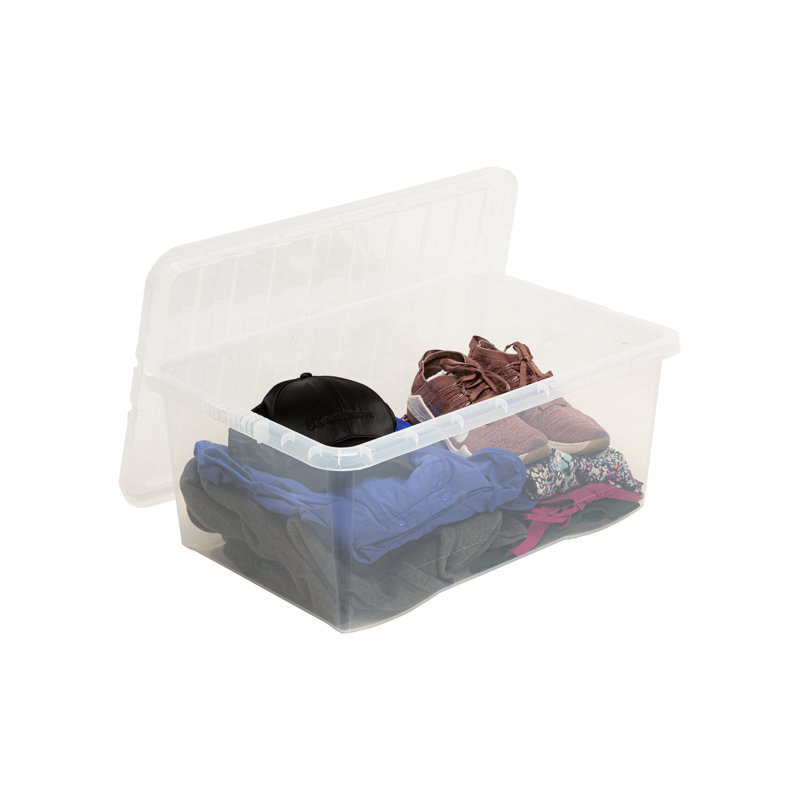 Wham Crystal 45l Plastic Storage Boxes Pack of 5 Clear & Reviews | Wayfair.co.uk
