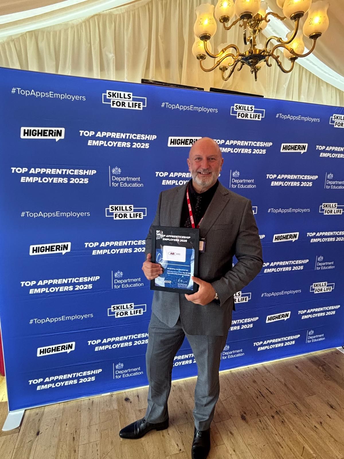 Chartered company celebrates Top 50 Apprenticeship employer achievement at House of Lords 