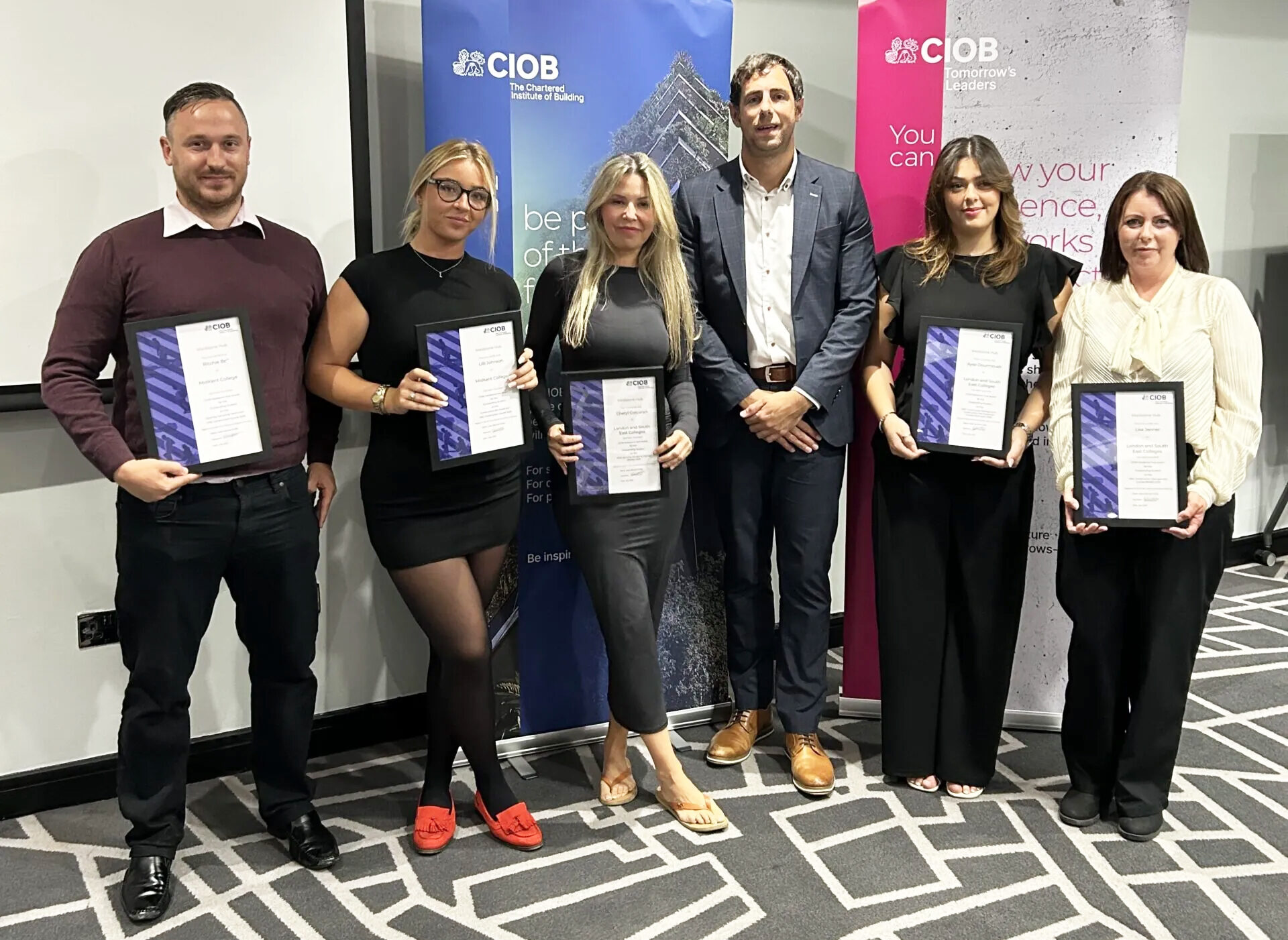 Determination, commitment and overcoming challenges: construction students’ achievements recognised in CIOB Maidstone awards