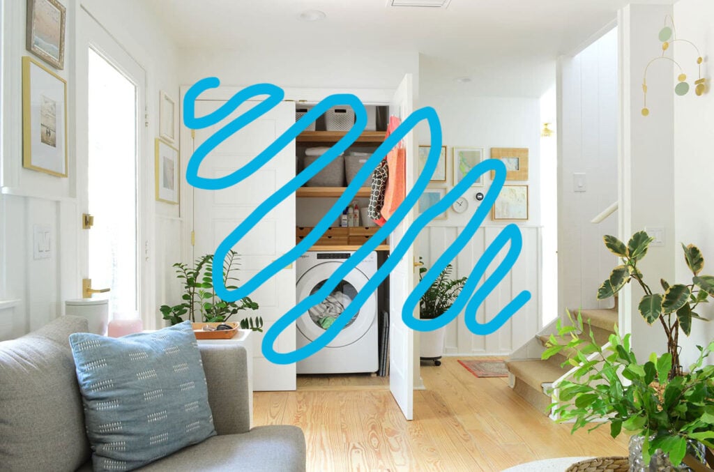 Scribbled Out Laundry Wall That is Going Away