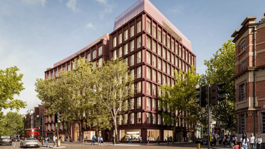McLaren timber building - A computer-generated image of a nine-storey office building - Xylo in Clerkenwell