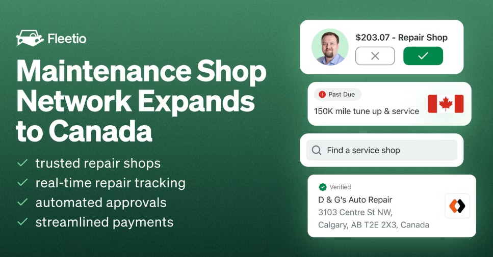 Fleetio Expands Maintenance Shop Network to Canada to Support Fleets