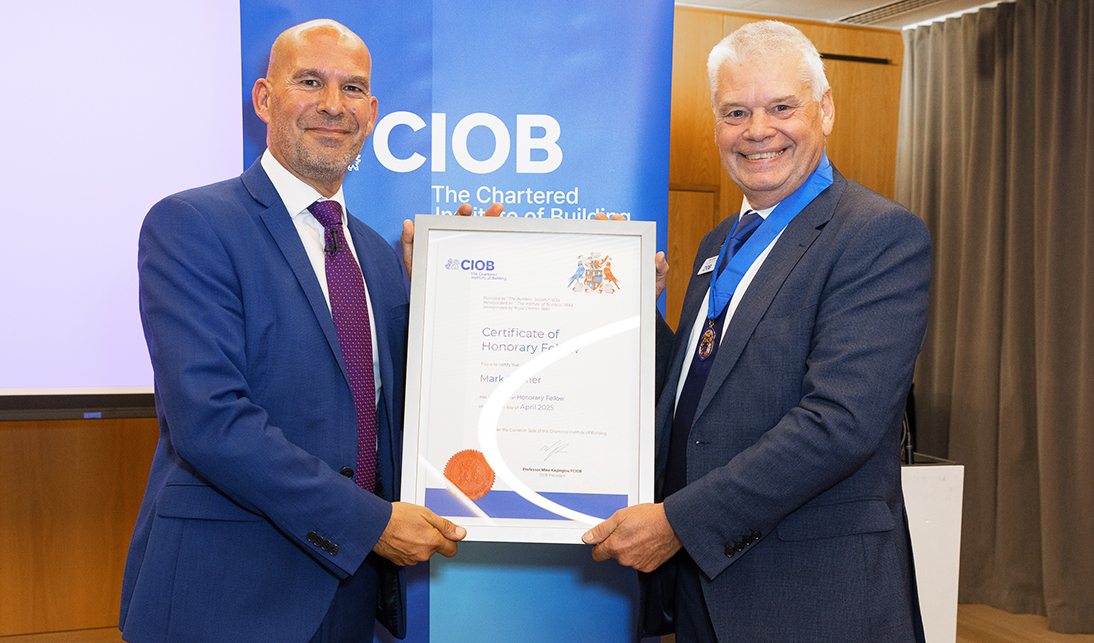 Mark Farmer awarded honorary CIOB fellowship 