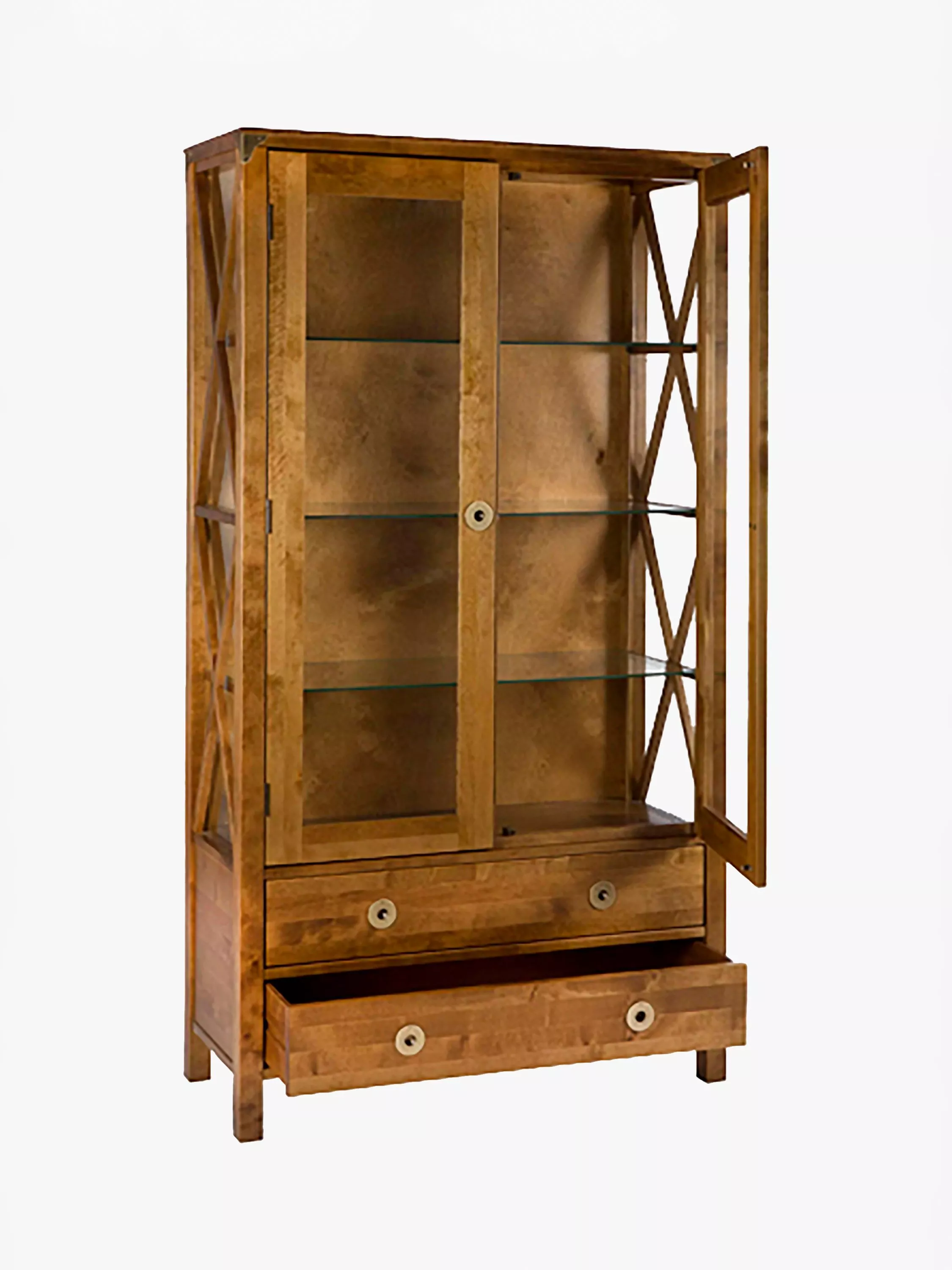 Laura Ashley Balmoral 2 Door 2 Drawer Display Unit, Honey