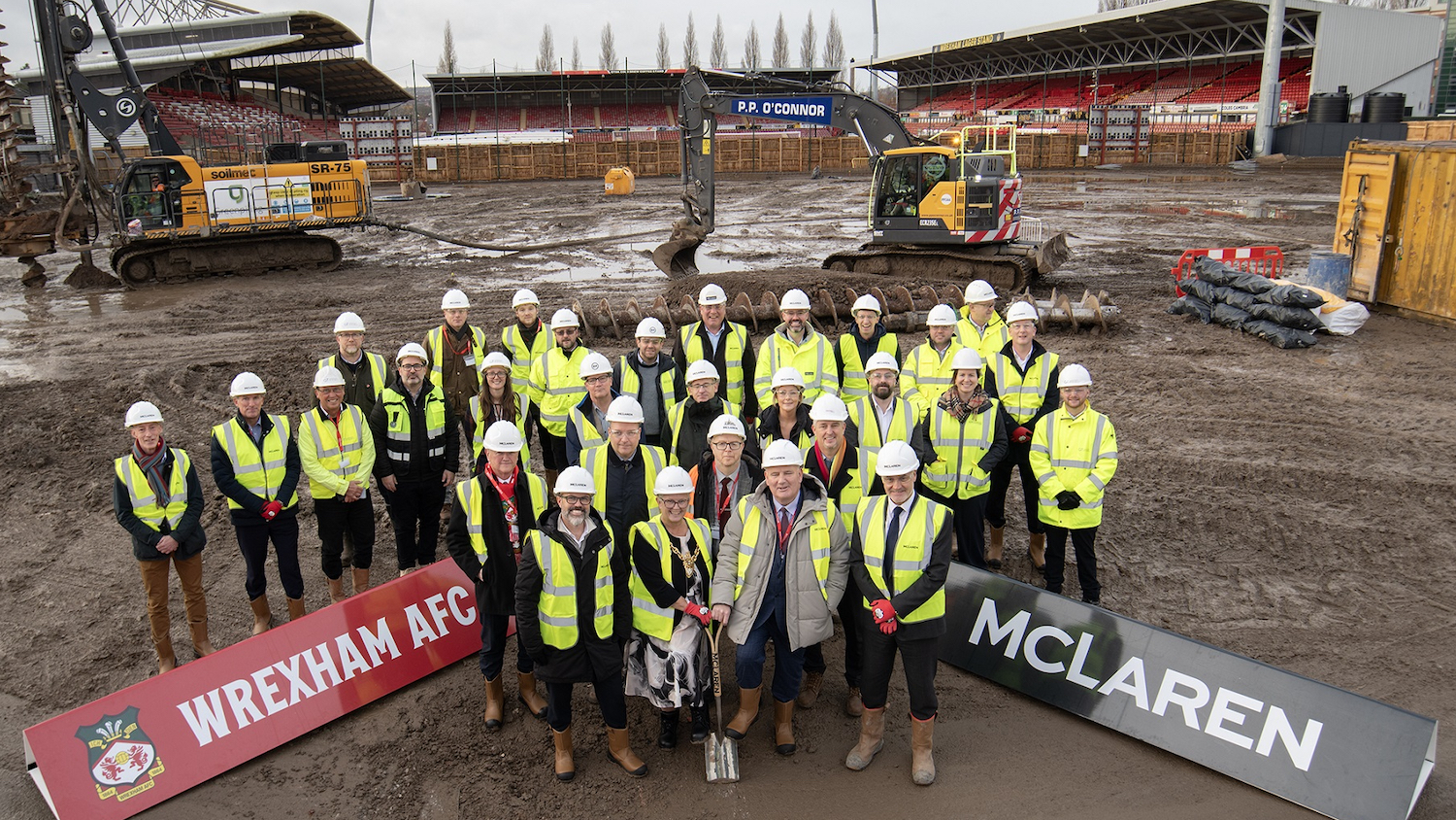 McLaren kicks off main works at Wrexham’s stadium