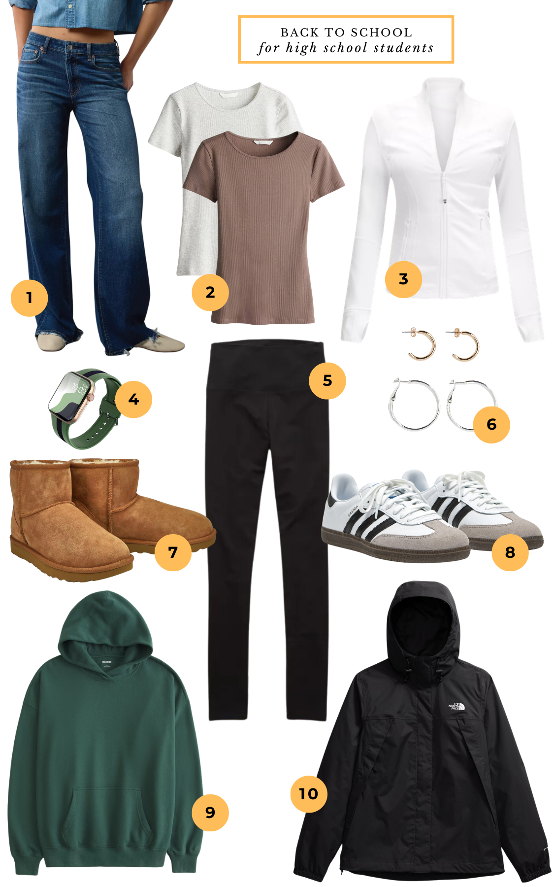 back to school shopping high school clothing