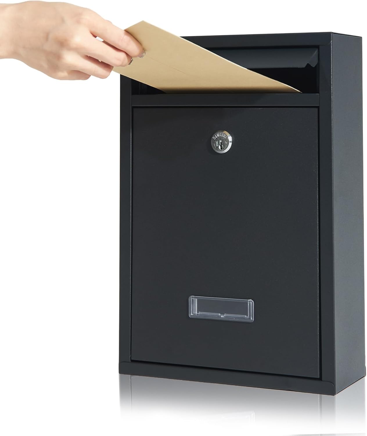 Post Boxes Wall Mounted Waterproof, Steel Mail Box With 2 Keys, Lockable Weatherproof Large Letter Lostal Boxes for Outside or Door,&lrm;9 X 21.5 X 32 Cm Size