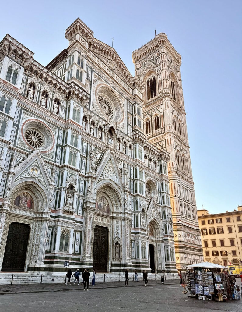 Outside of the Duomo Cathedral in Florence Italy