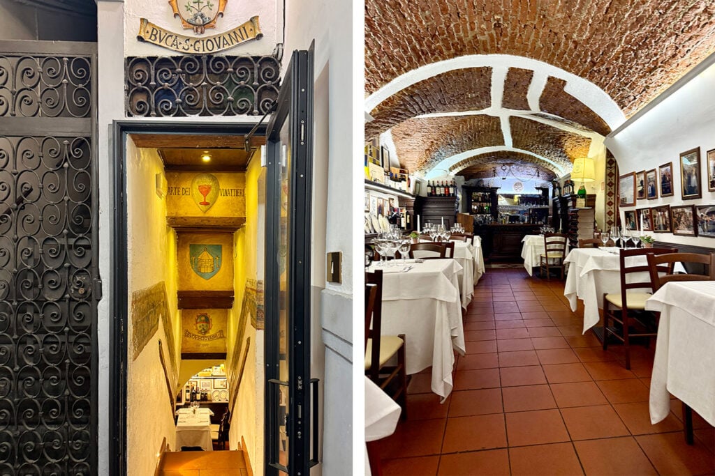 Buca San Giovanni Restaurant in Florence Italy
