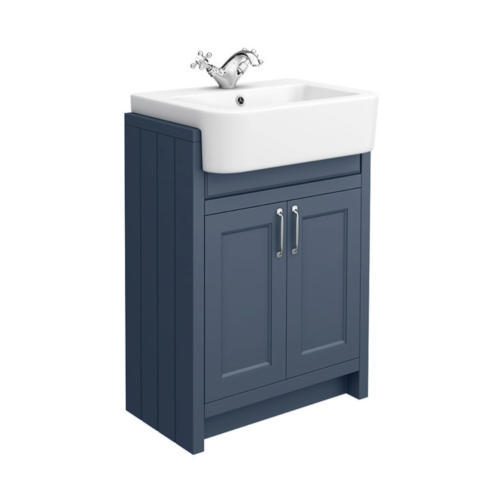 Chatsworth Traditional Blue Semi-Recessed Vanity