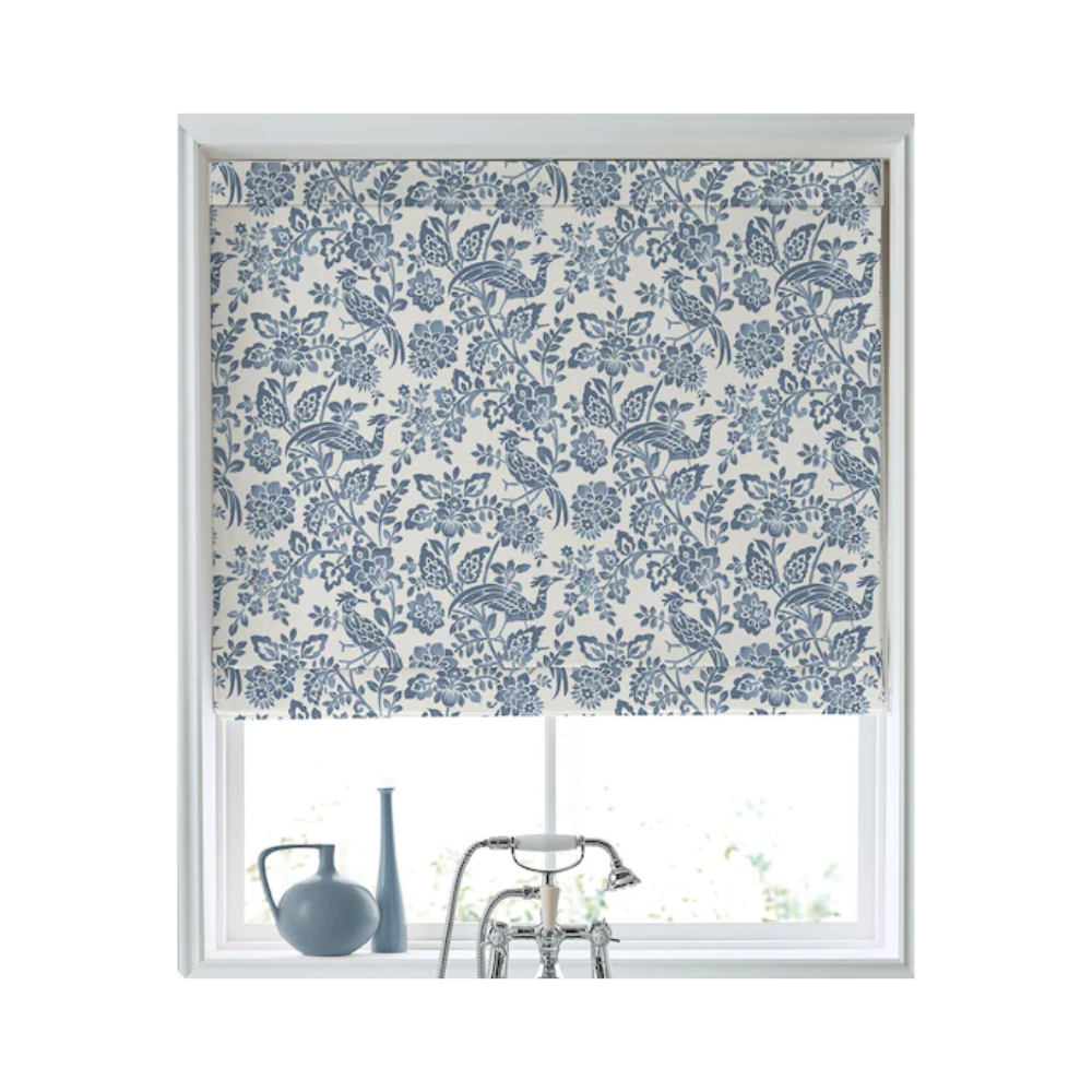 Laura Ashley Blue Adain Palace Made to Measure 100% Cotton Roman Blinds