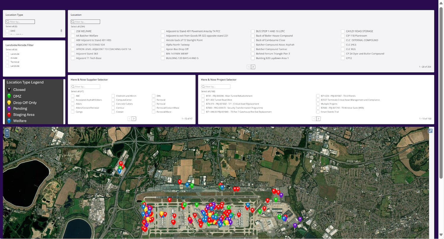 The Fulcrum SiteMatrix platform offers a geospatial digital twin of over 260 sites, showing exact dimensions and operational boundaries. Image: Wilson James.
