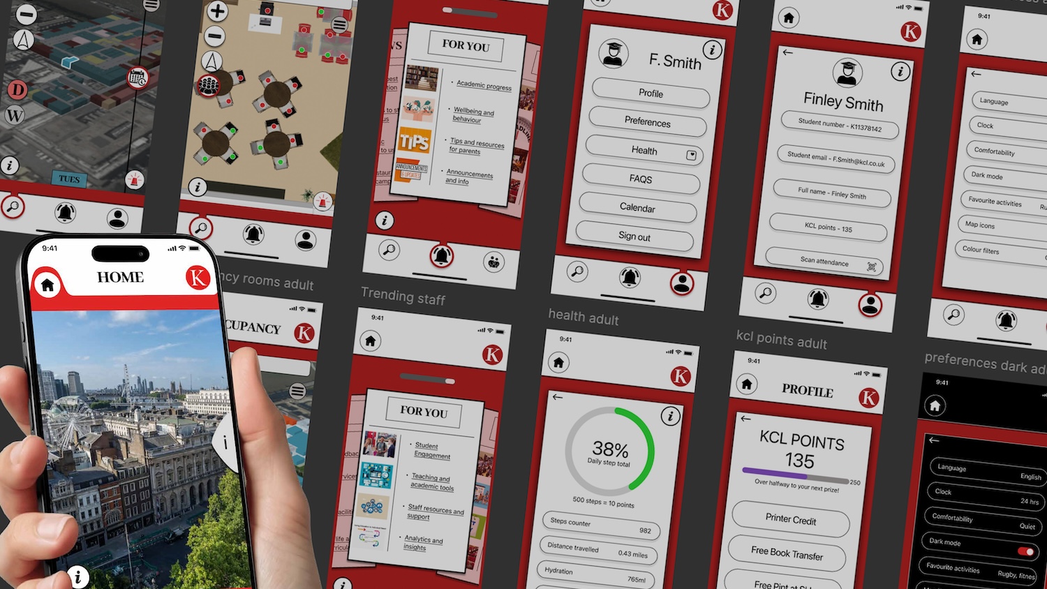 The Vantage platform integrates disparate datasets into a single, visual digital twin, that ultimately feeds an app for students. Image: iDEA.